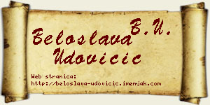 Beloslava Udovičić vizit kartica